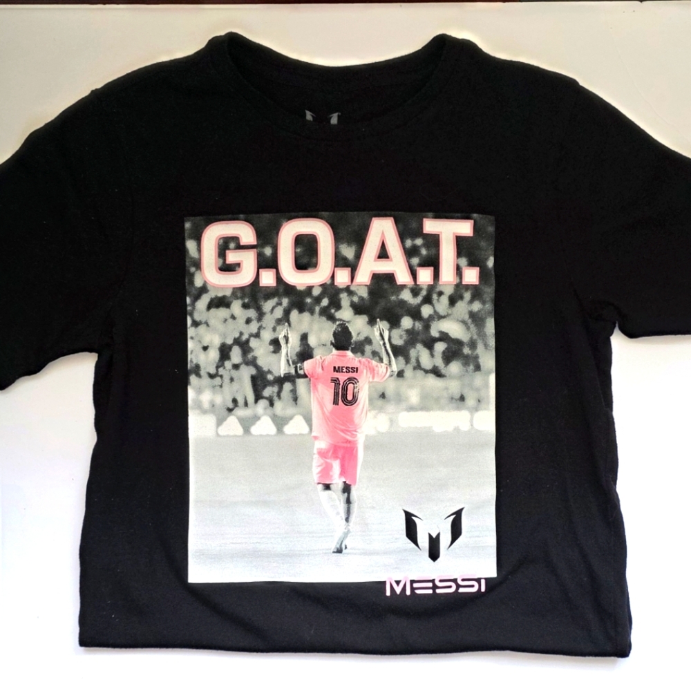 Messi G.O.A.T. Soccer Collection Black Graphic Tee